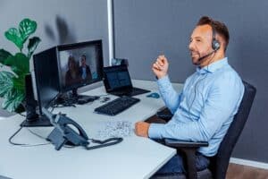 Kontaktperson am PC